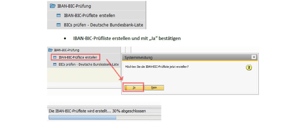 Screenshot Add-on IBAN-/BIC-Prüfung