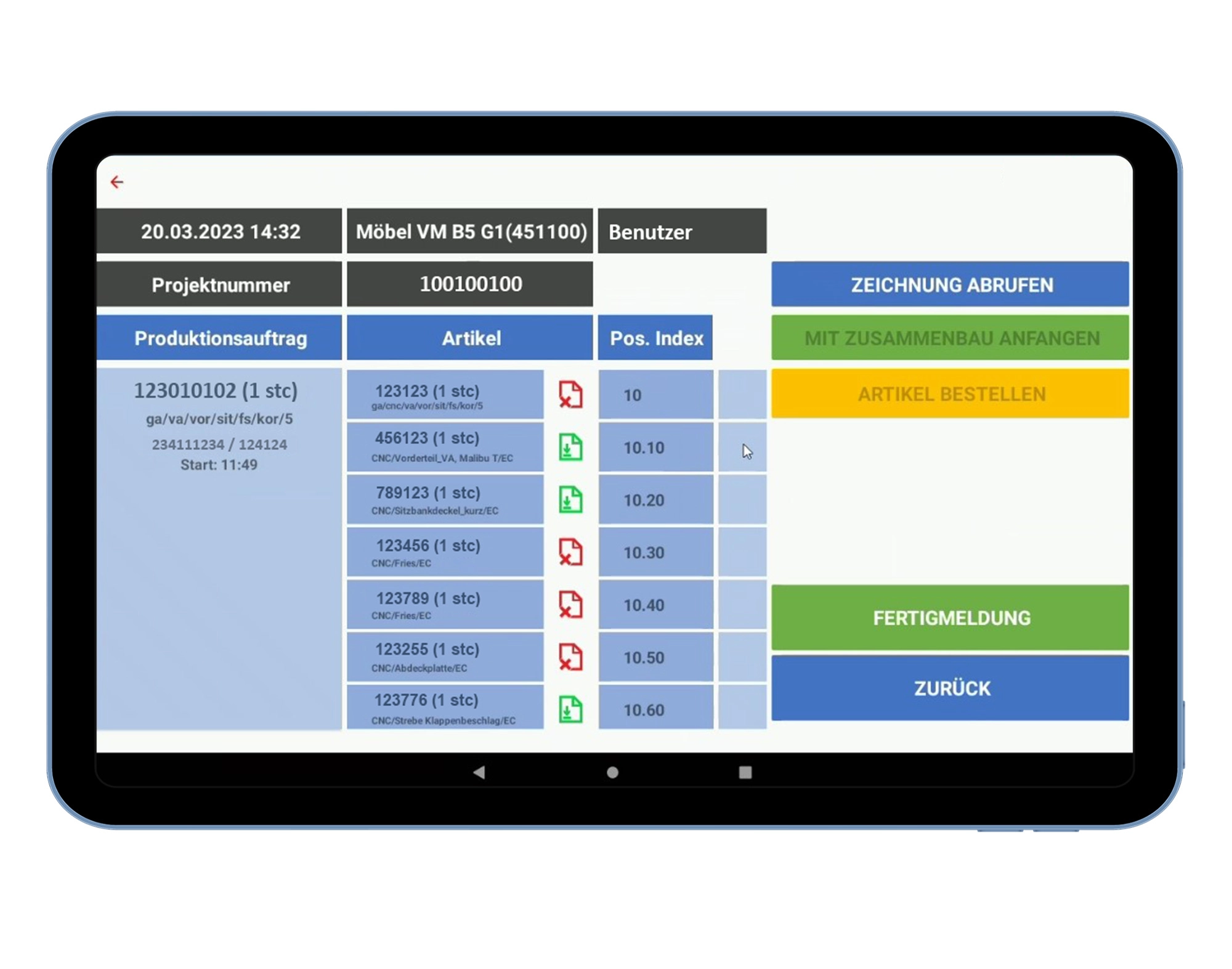 Tablet EM 4 SAP EM 4 SAP